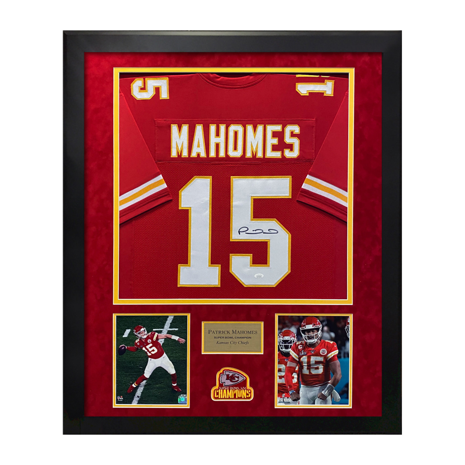 framed mahomes jersey