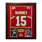 Patrick Mahomes // Kansas City Chiefs Red Jersey // Framed // Signed