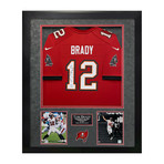 Tom Brady // Tampa Bay Buccaneers Red Jersey // Framed // Signed