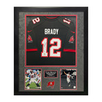 Tom Brady // Tampa Bay Buccaneers Pewter Jersey // Framed // Signed