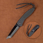 Ceramic Folding Knife // Tanto Style G10 Handle Pocket Clip