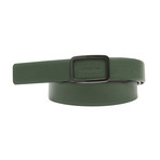 Chandler Men's Leather Belt // Green-Brown (45")
