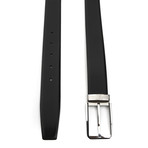 Lane Men's Leather Belt // Black-Brown // 45"