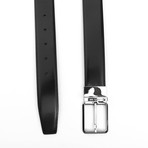 Kody Men's Leather Belt // Black-Brown // 49"