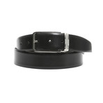 Lane Men's Leather Belt // Black-Brown // 45"