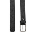 Ashton Men's Leather Belt // Nero Black // 47"