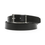 Conner Men's Leather Belt // Black-Brown // 49"