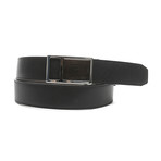 Bruce Men's Leather Belt // Black-Brown // 45"