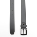 Milo Men's Leather Belt // Grigio Gray // 45"