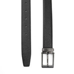 Oliver Men's Leather Belt // Black-Brown // 49"