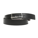 Ryder Men's Leather Belt // Black Bordeaux  // 47"