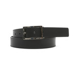 Conrad Men's Leather Belt // Black-Brown // 47"