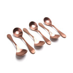 Rustic Copper Bouillon Spoon // Set of 6