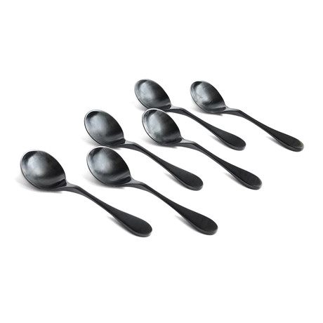 Matte Black Bouillon Spoon // Set of 6