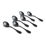 Matte Black Bouillon Spoon // Set of 6