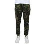 French Terry Slim Fit Zipper Pocket Joggers // Camo (XL)