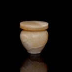 An Egyptian Alabaster Cosmetic Vessel With Lid, Middle Kingdom, Ca. 2040 - 1786 BC