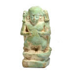 An Egyptian Faience Cippus Amulet, Late Period, Ca. 664 - 332 BC