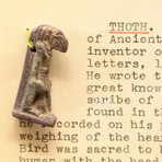 An Egyptian Faience Amulet Of The God Thoth, 19Th Dynasty, Ca. 1303 - 1213 BCE