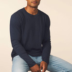 Cashmere Blend Long-Sleeve Tee // Pacific (M)