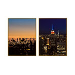 City Skyscapes by Alexis Adam // Medium // Set of 2 (Black Frame)