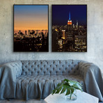 City Skyscapes by Alexis Adam // Small // Set of 2 (Black Frame)