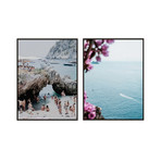 Italian Riviera by Natalie Obradovich // Small // Set of 2 (Black Frame)