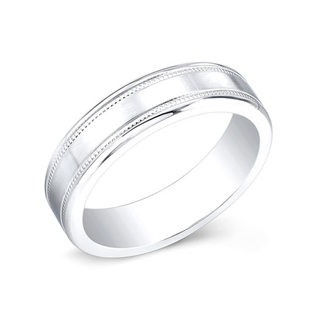 Satin Center + Milled Edge Ring // Silver (7)