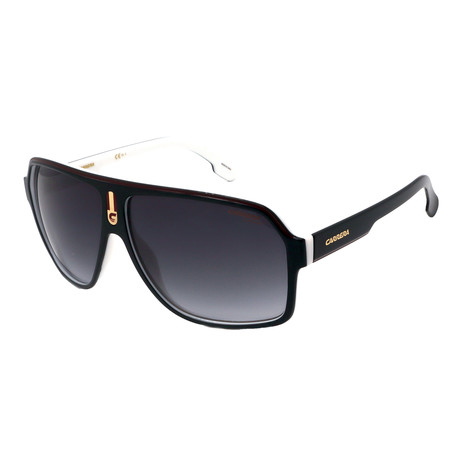 Men's 1001S-80S Sunglasses // Black + White + Gray Gradient