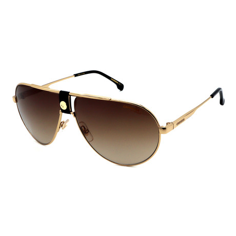 Men's 1033-J5G Sunglasses // Gold + Brown Gradient