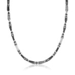 Cable Carbon Fibre Necklace // Black + White