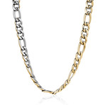 Reversible Figaro Polished Necklace // 4.5mm // Gold (18")