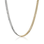Reversible Curb Polished Necklace // 4.6mm // Gold (18")
