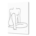 Sitting Nude (16"W x 24"H x 1.5"D)
