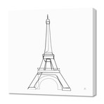 Eiffel Tower (16"W x 24"H x 1.5"D)