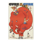 Waldemar Swierzy // Cyrk Cycling Elephant // 1973 Offset Lithograph