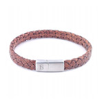 Leather Bracelet Riley // Caramel (L)