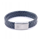 Leather Bracelet Preston // Matte Black (M)