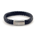 Leather Bracelet Cornall // Black (S)