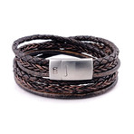 Leather Bracelet Bonacci // Dark Brown (S)