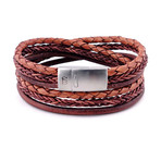 Leather Bracelet Bonacci // Caramel (L)