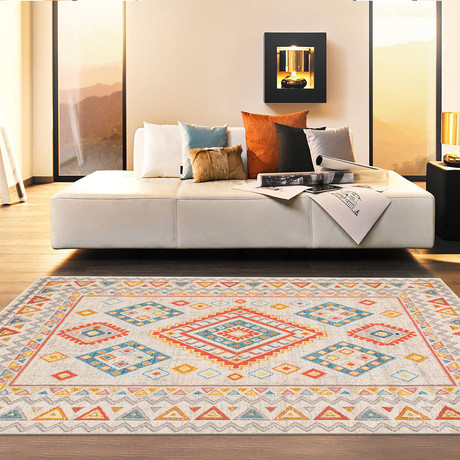 Solstice Collection // Power Loom Area Rug // Beige v.2 // 9'L x 12'W