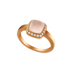 Fred of Paris Paindesucre 18k Rose Gold Diamond + Pink Quartz Ring // Ring Size: 6