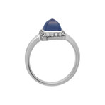 Fred of Paris Paindesucre 18k White Gold Diamond + Chalcedony Ring // Ring Size: 5.75