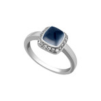 Fred of Paris Paindesucre 18k White Gold Diamond + Chalcedony Ring // Ring Size: 5.75