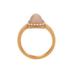 Fred of Paris Paindesucre 18k Rose Gold Diamond + Pink Quartz Ring // Ring Size: 6