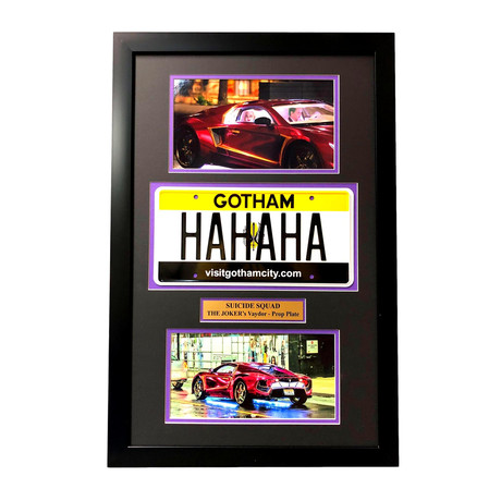 Suicide Squad // "Joker" License Plate Collage // Framed