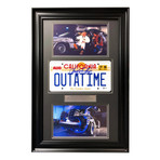 Back to the Future // Signed DeLorean License Plate // Christopher Lloyd // Framed Collage