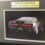 Gone in 60 Seconds // "Eleanor" Shelby GT500 License Plate // Framed Collage