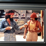 Up in Smoke // Signed Cheech & Chong's Love Machine License Plate // Framed Collage